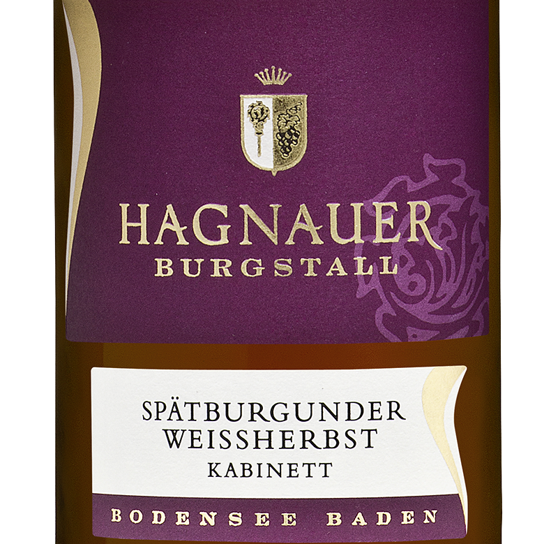 Wein Etikett - Hagnauer Burgstall Spätburgunder Weißherbst Kabinett