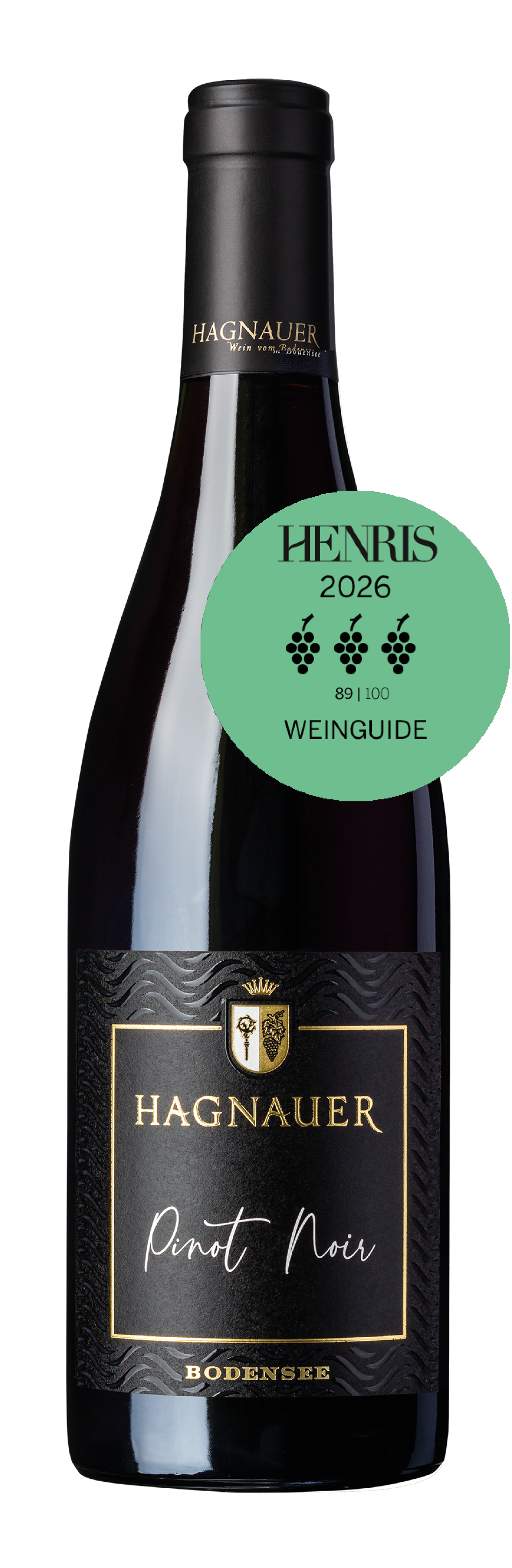 Weinflasche - Hagnauer Premium Pinot Noir Qualitätswein trocken