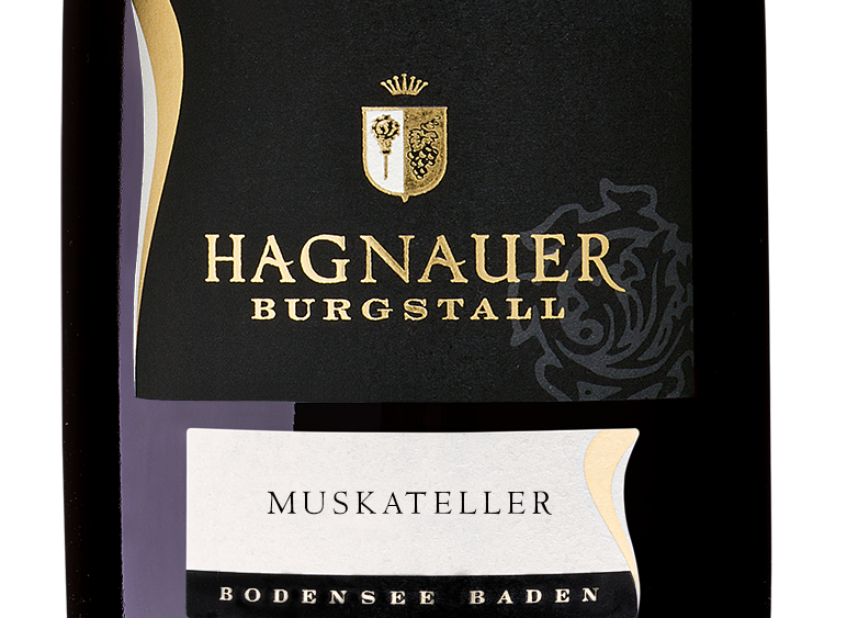 Wein Etikett - Hagnauer Burgstall Muskateller Sekt b. A.  dry